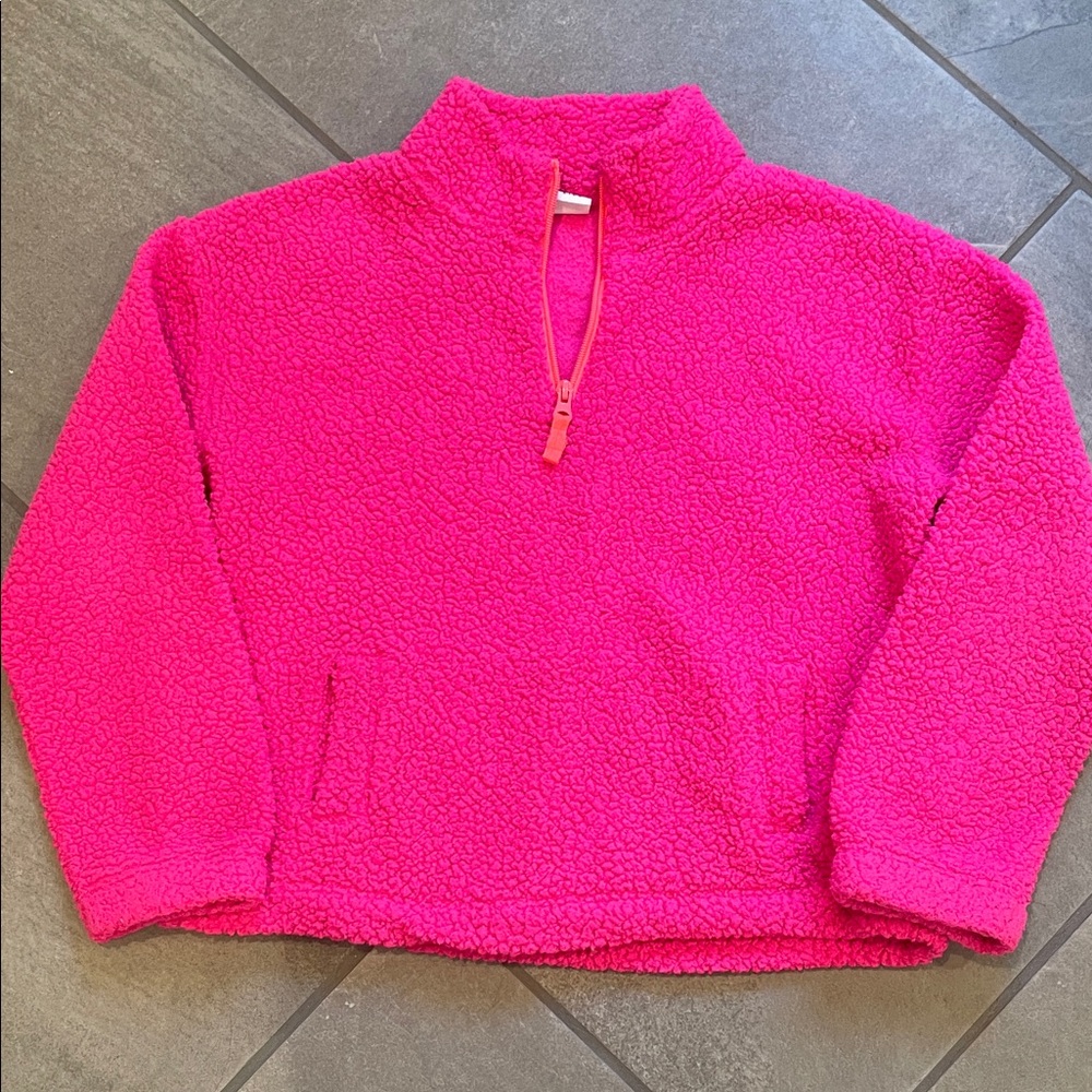 GAP Girls Sherpa Quarter-Zip Sweater size XL